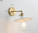 Axyaa Copper Glass LED Wall Light for Bedroom Bathroom Mirror, Retro Vintage Sconce