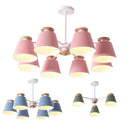 Axyaa Colorful Chandelier Ceiling Lamp Solid Wood Iron Lighting Fixtures