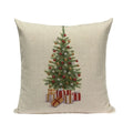 Axyaa Christmas Santa Claus Cushion Cover 45X45cm Deer Pillow Cases Kids Gift