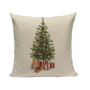Axyaa Christmas Santa Claus Cushion Cover 45X45cm Deer Pillow Cases Kids Gift