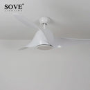 Axya Brown Vintage Ceiling Fan with Remote Control Light, LED Bulbs included