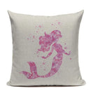 Axyaa Mermaid Pillowcase Ocean Style Cushion Cover 45x45cm Square Home Decor