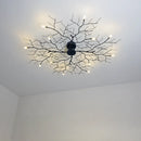 Axyaa LED Ceiling Lamp: Nordic Branch Iron Chandeliers for Bedroom and Living Room