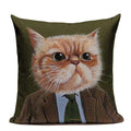 Axyaa Cartoon Cat Cushion Cover: High Quality Linen Sofa Home Decor Pillowcase