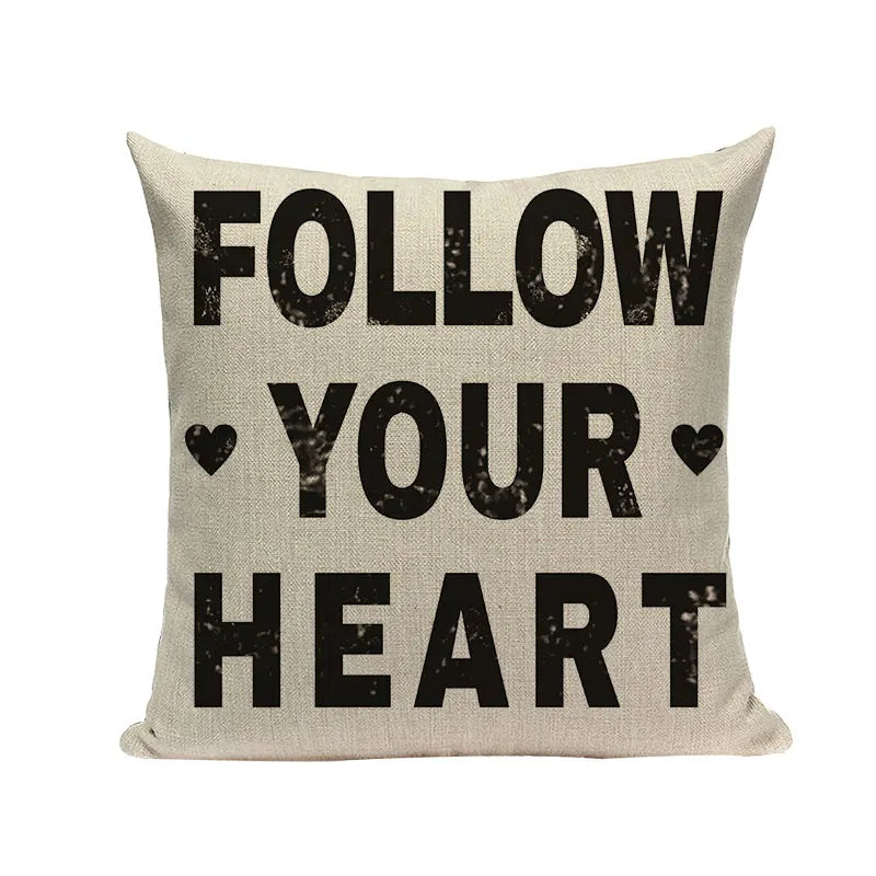 Axyaa Love Letter Cushion Cover Decorative Pillows Sofa Car Home Decor Linen Throw Pillow Case