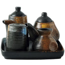 Axya Retro Seasoning Set: Soy Sauce, Toothpick & Pepper Bottle