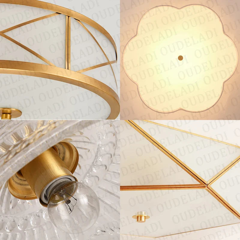 Axya Frosted Glass Ceiling Light for Foyer, Living Room, Bedroom - LED Lighting Solution