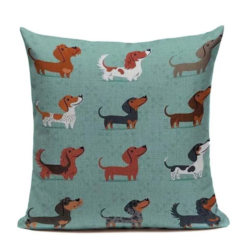 Axyaa Cartoon Animal Pillowcase for Sofa Bed - Cute Decorative Cushion Cover