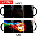 Axyaa Color Changing Football Flame Mug 11oz - Creative Gift for Him