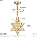 Axyaa Nordic Style LED Copper Glass Pendant Lamp for Home, Bar, Dinning Room