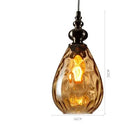 Axyaa Nordic Glass Vintage LED Pendant Lamp - Indoor Lighting Fixture