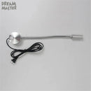 Axyaa Silver Wall Lamp: Flexible Hose LED Modern Light with Switch - 3W Warm White