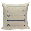 Axyaa Farmhouse Geometric Cushion Covers in Green and White
