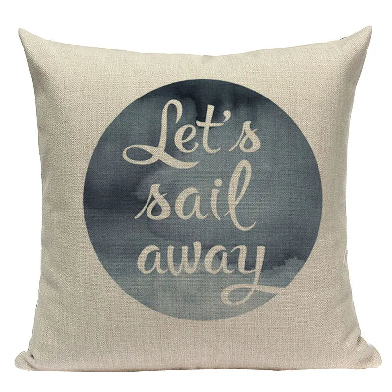Axyaa Ocean Decor Throw Pillow Cover for Home & Office Furniture