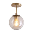 Axyaa Nordic Glass Ball LED Ceiling Lights Copper Vintage Ceiling Lamps