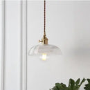 Axyaa Nordic Glass Ball Pendant Light - Copper Vintage Hanging Lamp for Home Lighting