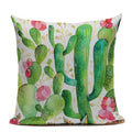 Axyaa Yellow Cactus Watercolor Cushion Cover Farmhouse Decor Pillowcase