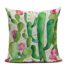 Axyaa Yellow Cactus Watercolor Cushion Cover Farmhouse Decor Pillowcase