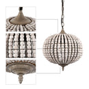 Axyaa Vintage Wooden Bead Pendant Lights for Home and Restaurant