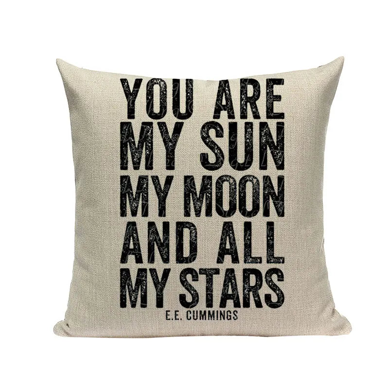 Axyaa Love Letter Cushion Cover Decorative Pillows Sofa Car Home Decor Linen Throw Pillow Case