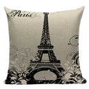 Axyaa London Bridge Paris Eiffel Tower Decorative Printed Throw Pillows