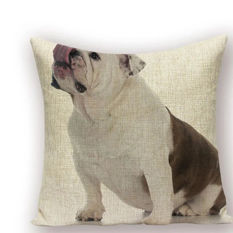 Axyaa Animal Dog Pillow Covers: Golden Retriever, Boston Terrier, Chihuahua Decor