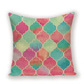 Geometric Linen Cushion Cover for Home Decor - Axyaa's Stylish Throw Pillow Case