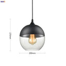 Axyaa Glass Nordic Pendant Lamp for Dinning Room and Cafe, Modern Industrial Lighting Fixtures