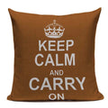 Axyaa Crown Design Cotton Linen Blended Cushion Cover - King Queen Letter Pillowcase