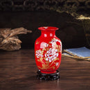 Axyaa Elegant Chinese Cloisonne Vase: Luxury Porcelain Ornament for Home Decor