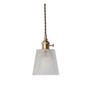 Axyaa Nordic Glass Ball Pendant Light - Copper Vintage Hanging Lamp