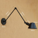 Axyaa Vintage LED Wall Light Swing Arm Wall Lamp Industrial Style