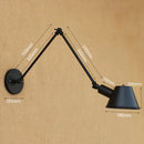 Axyaa Golden Vintage LED Swing Arm Wall Sconce - Retro Industrial Style