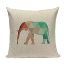 Axyaa Geometric Deer Pillow Cover - Nordic Home Decoration 45X45Cm