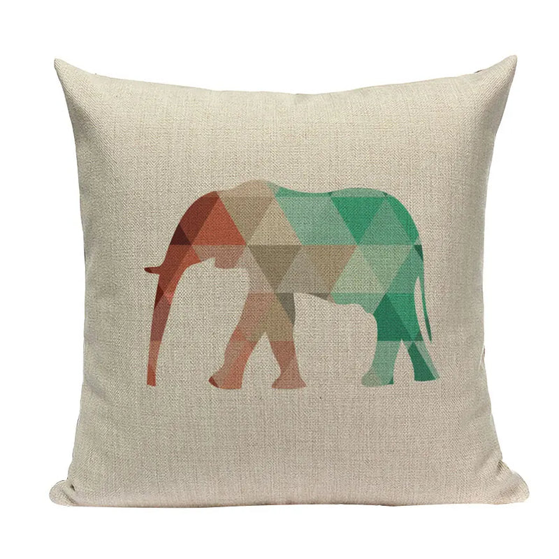 Axyaa Geometric Deer Pillow Cover - Nordic Home Decoration 45X45Cm