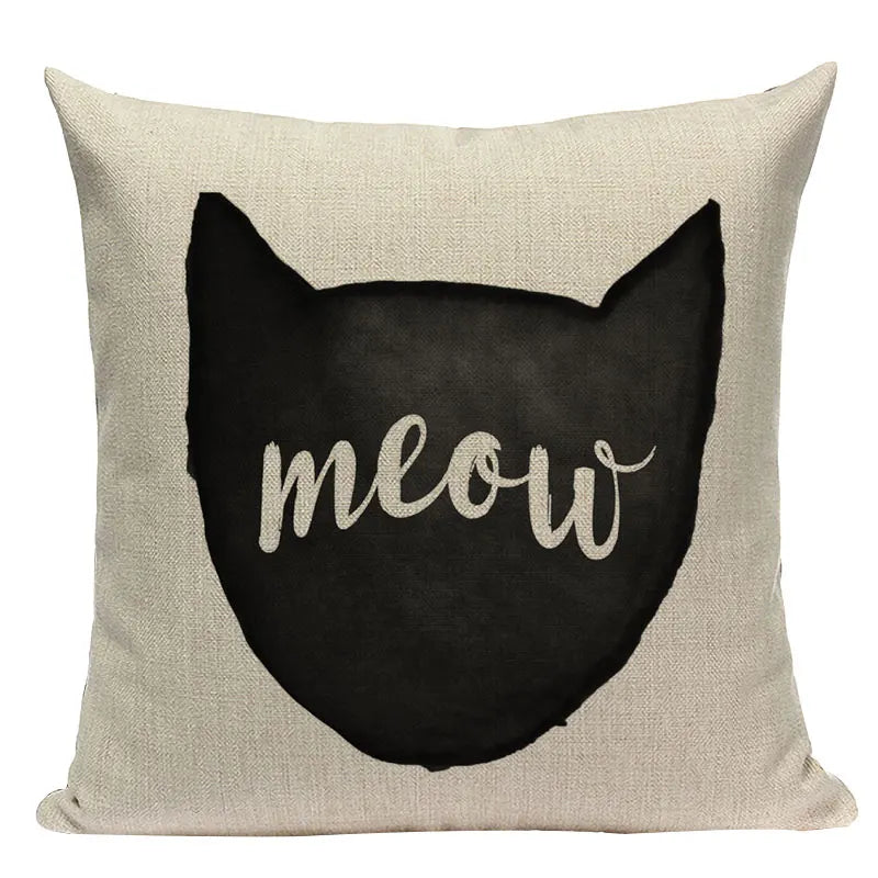 Geometric Meditation Decorative Throw Pillow Cover Axyaa Black White Linen Square Case