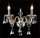 Axyaa Luxury Crystal Lamp Bedside Wall Light Fixture 1/2/3 Heads