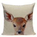 Axyaa Deer Print Cushion Cover 45x45cm Sofa Car Decor Pillow