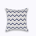 Axyaa Geometric Blue Embroidered Cushion Cover, 45x45cm, Home Decor