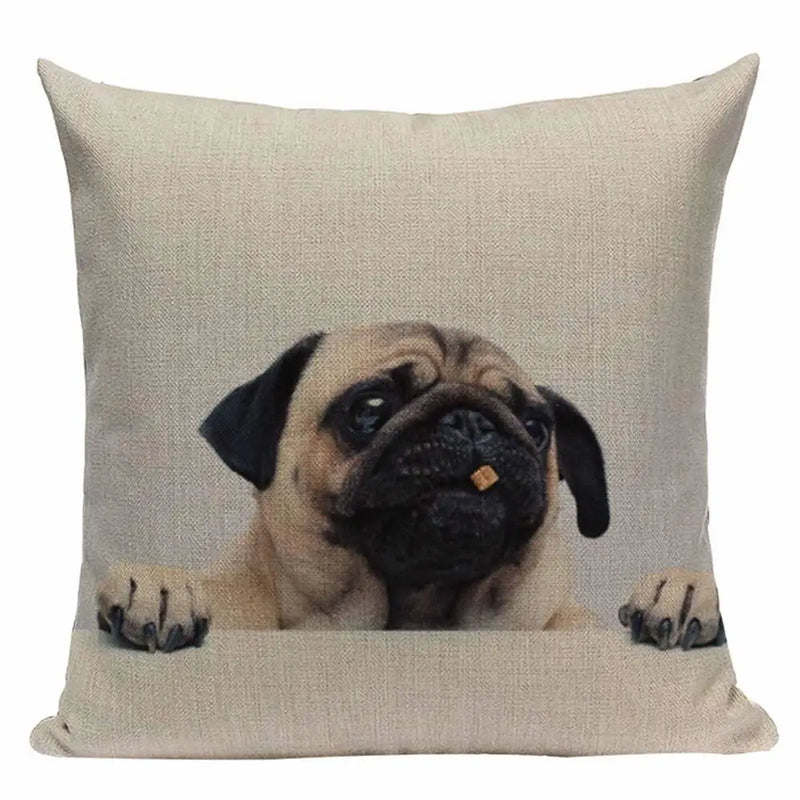 Axyaa Pug Animal Decor Cushion Cover Home Decorative Pillow 45x45cm