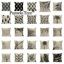 Axyaa Woven Flower Tree Cushion Cover - Black & White Decorative Pillowcase