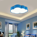 Axyaa LED Cloud Kids Room Ceiling Light - White Blue Red Yellow Fixtures