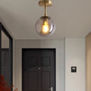 Axyaa Nordic Glass Ball LED Ceiling Lights Copper Vintage Ceiling Lamps