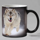 Axyaa Wolf Heat Sensitive Coffee Mug - 11oz Magic Color Changing Tea Cup