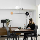Axyaa Geometric Lines LED Pendant Light for Modern Living Room and Bar