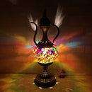 Axyaa Mediterranean Art Deco Turkish Mosaic Table Lamp - Handcrafted Glass Bed Light