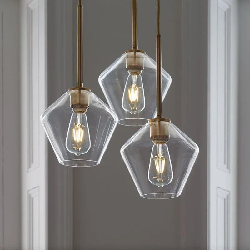 Axyaa Nordic Modern Glass Pendant Light for Kitchen, Living Room, Bedroom, Loft LED E26 E27