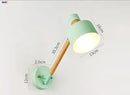 Axyaa Modern Nordic Wooden LED Swing Arm Wall Lamp Fixtures for Living Room & Bathroom