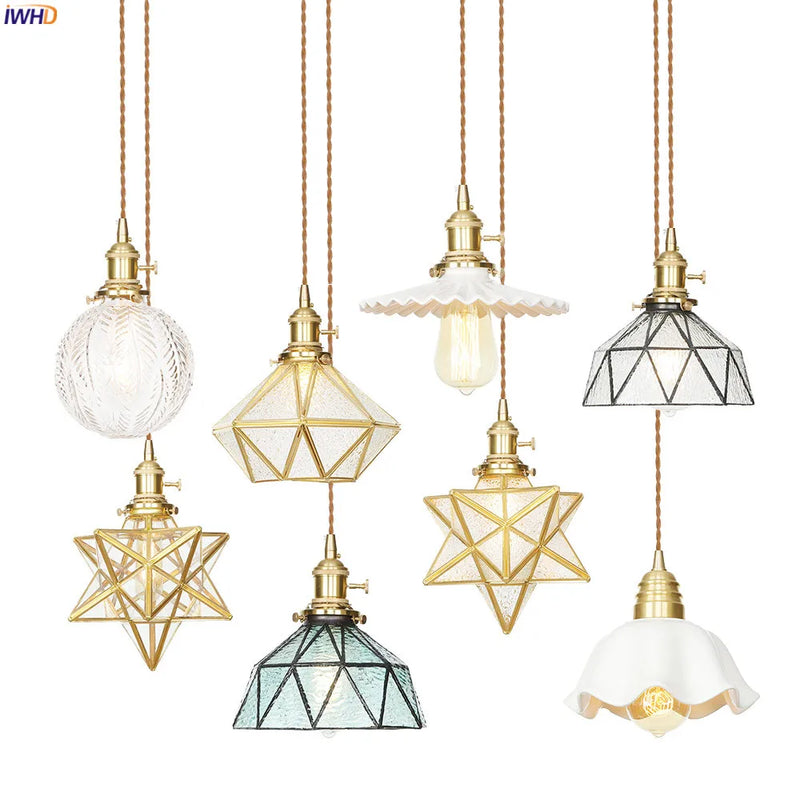 Axyaa Nordic LED Glass Pendant Lamp for Home Lighting