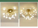 Axyaa Gold/Black LED Ceiling Chandelier for Modern Living Space